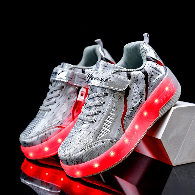 GlowRoll Adjustable LED Roller Shoes ATHLEXES