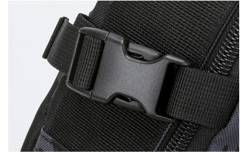Tactical Sling Shoulder Bags Waterproof Night Reflective Strip Pack EDC Molle Chest Bag 10L Capacity Black ATHLEXES