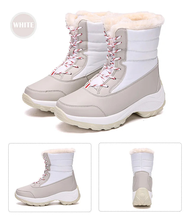Thick Fur Winter Boots for Women - Non-Slip Waterproof ATHLEXES