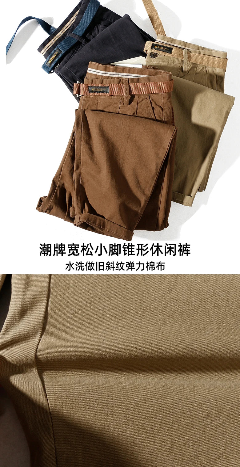 K2171 2024 Japanese Retro Loose Casual Pencil Pants for Men ATHLEXES