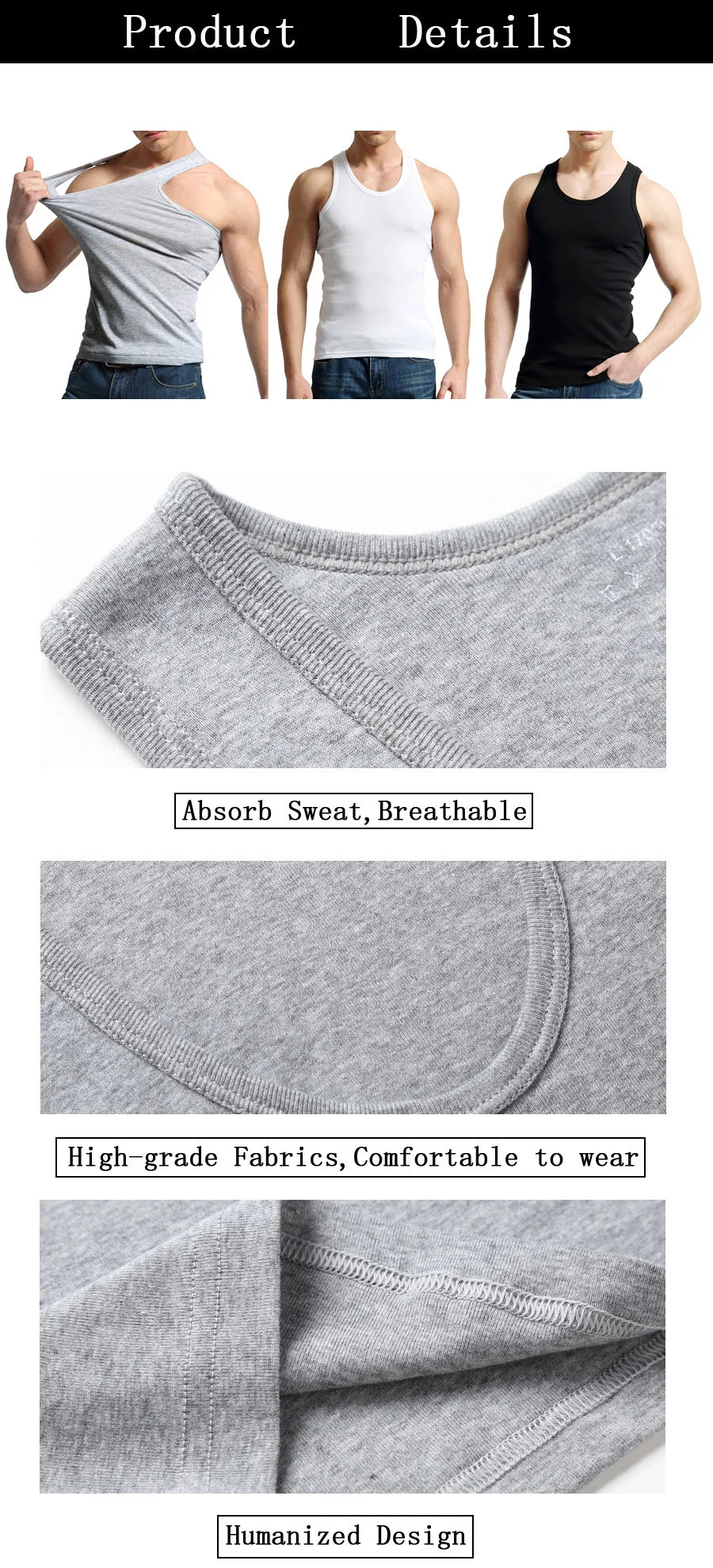 CoolCotton Men's Summer Fitness Tank Tops ATHLEXES