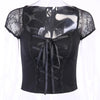 Gothic Lace Bodycon Top for Women Streetwear Chic ATHLEXES