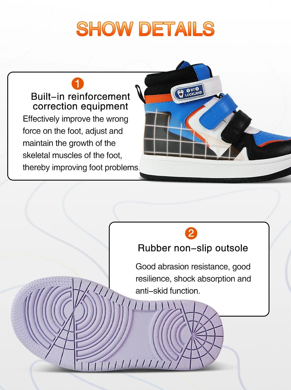 Ortoluckland Sporty Kids Orthopedic Sneakers ATHLEXES