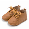 Meckior Retro Leather Baby Shoes with Anti-Slip Rubber Sole ATHLEXES