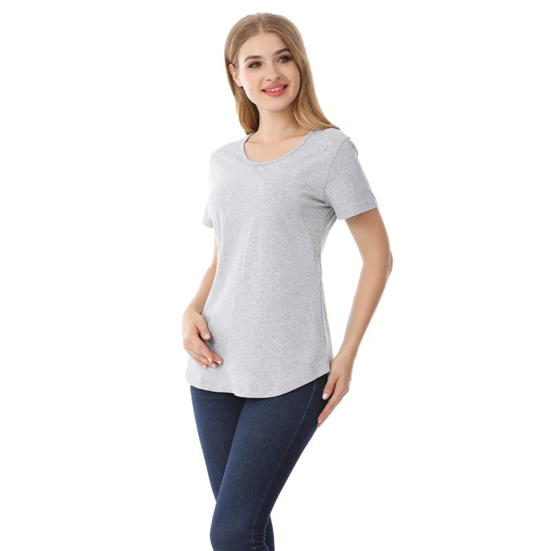 Maternity Comfort Tee for Nursing Moms ATHLEXES