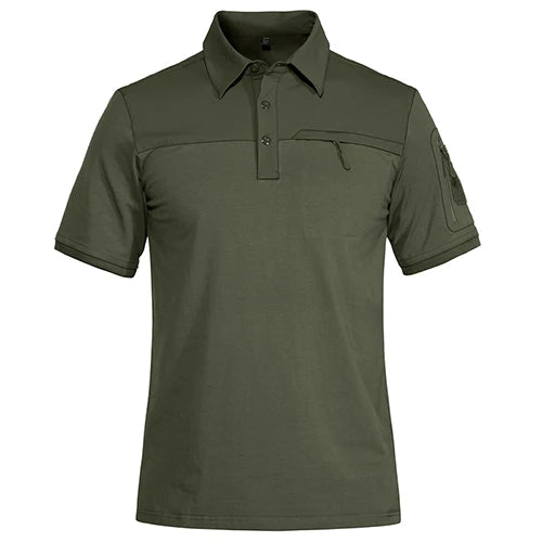 TACVASEN Men's Outdoor Polo Shirt with 2 Zipper Pockets ATHLEXES