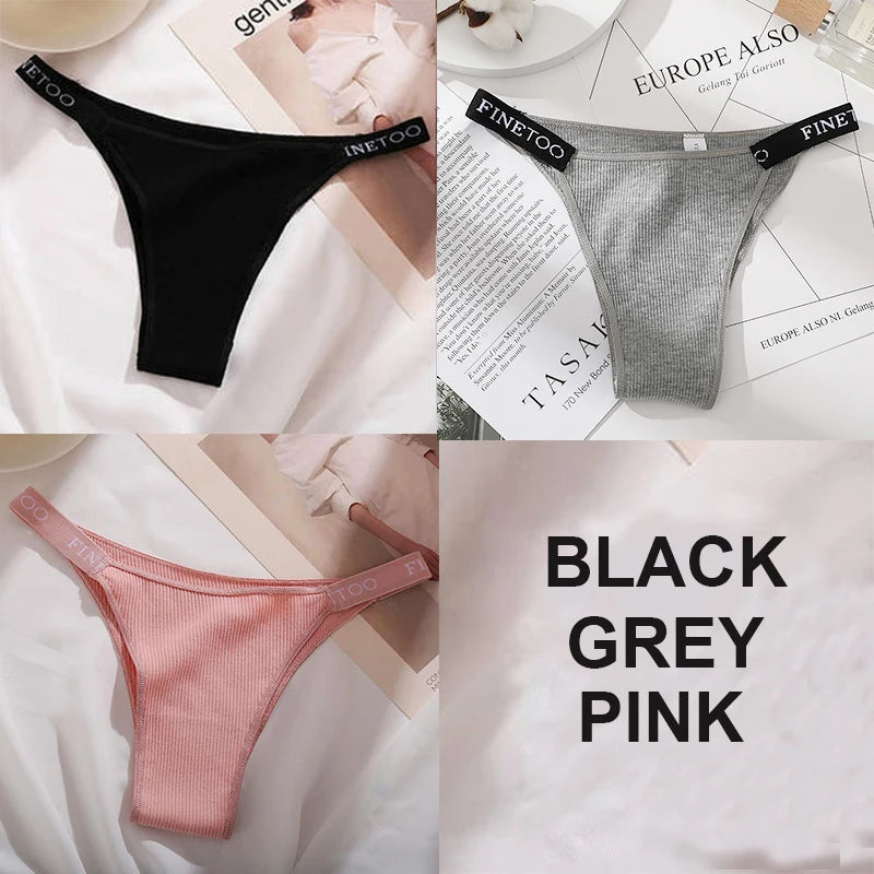 3PCS/Set Cotton Panties Briefs Women Underpants Sexy Lingerie ATHLEXES