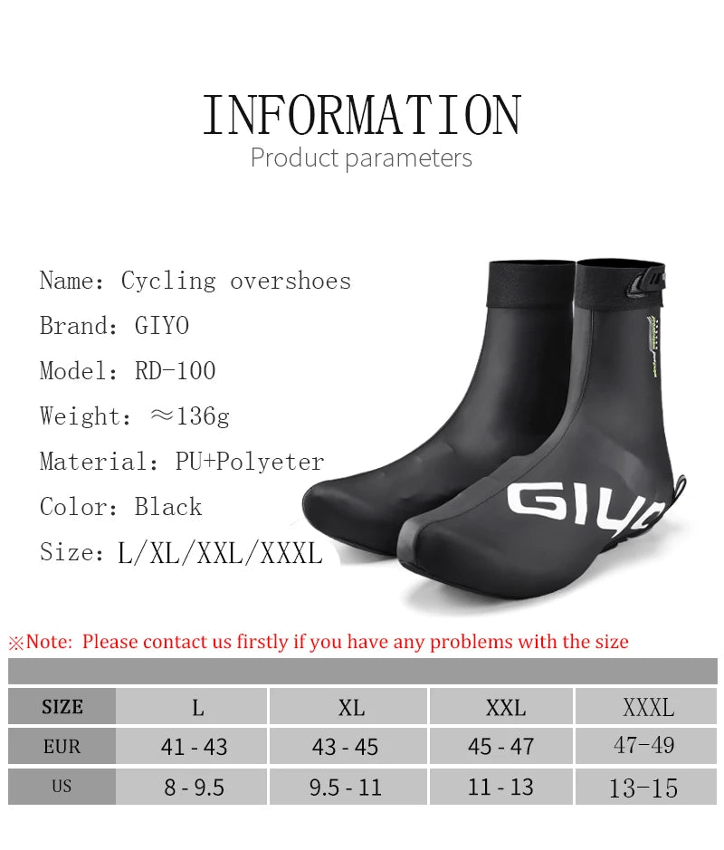 GIYO Waterproof Cycling Shoe Covers for MTB and Road Racing ATHLEXES