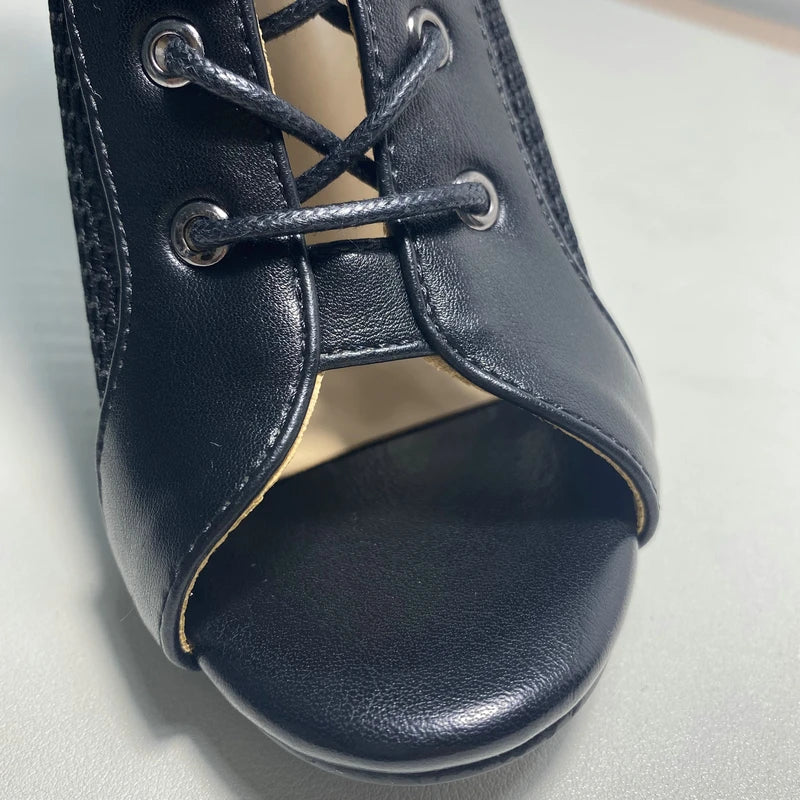 Hollow Mesh Peep Toe Stilettos: Summer High Heel Fashion ATHLEXES