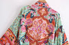 Happie Queens Boho Floral Kimono Bikini Cover-up ATHLEXES