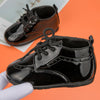 Meckior Retro Leather Baby Shoes with Anti-Slip Rubber Sole ATHLEXES