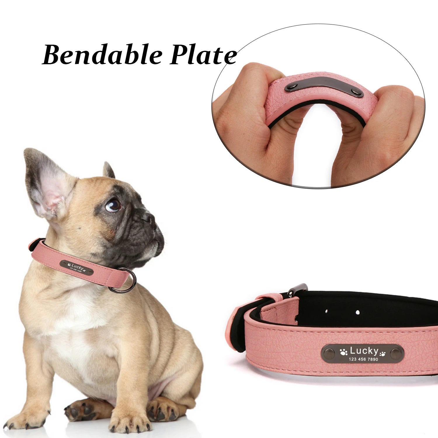 Custom Luxury Personalized Leather Dog Collar ATHLEXES