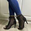 Hollow Mesh Peep Toe Stilettos: Summer High Heel Fashion ATHLEXES