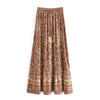 Bohemian Floral Ruffle Hem Midi Skirt ATHLEXES