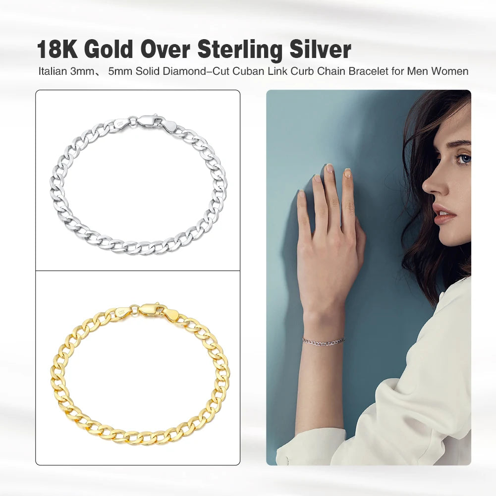 Rinntin 18K Gold Cuban Link Chain Necklace ATHLEXES
