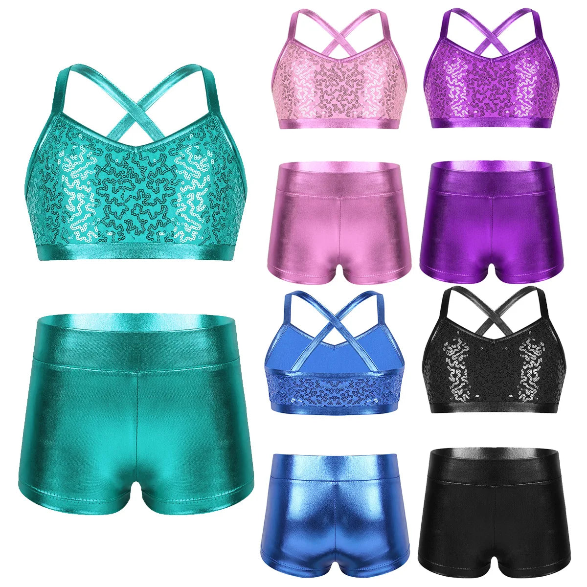 SparkleMove Girls Dance & Gymnastics Leotard Set ATHLEXES