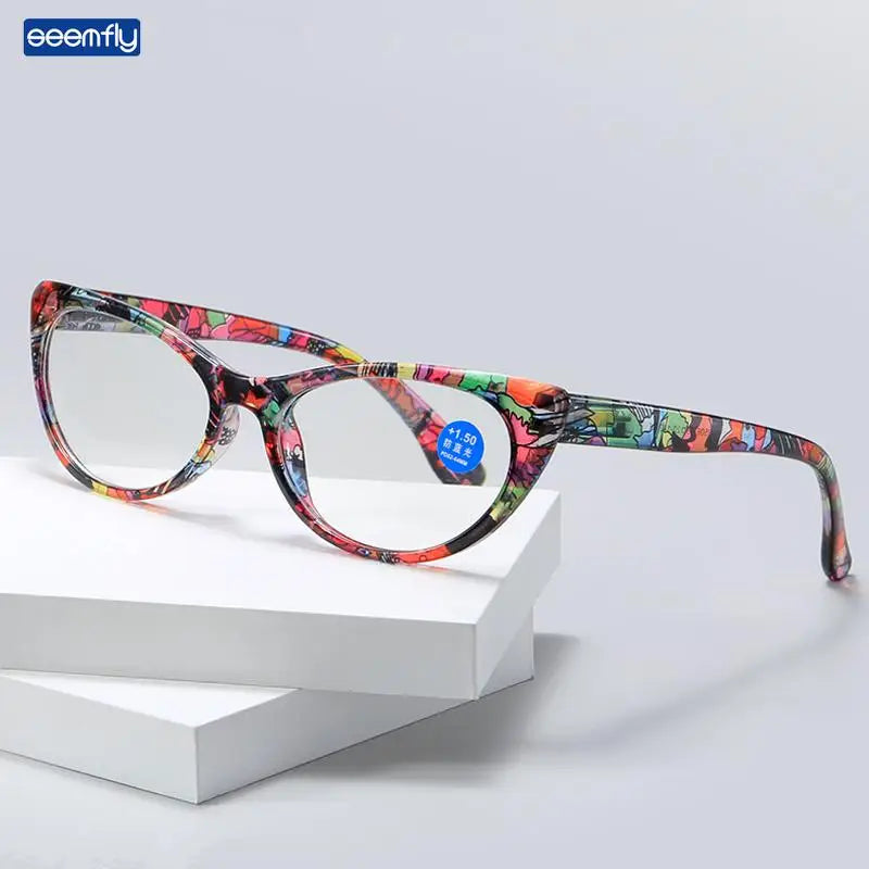 Seemfly Floral Clear Reading Glasses for Women ATHLEXES