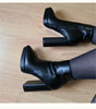 Onlymaker Women’s Chic Black Matte Ankle Boots with 12CM Heel ATHLEXES