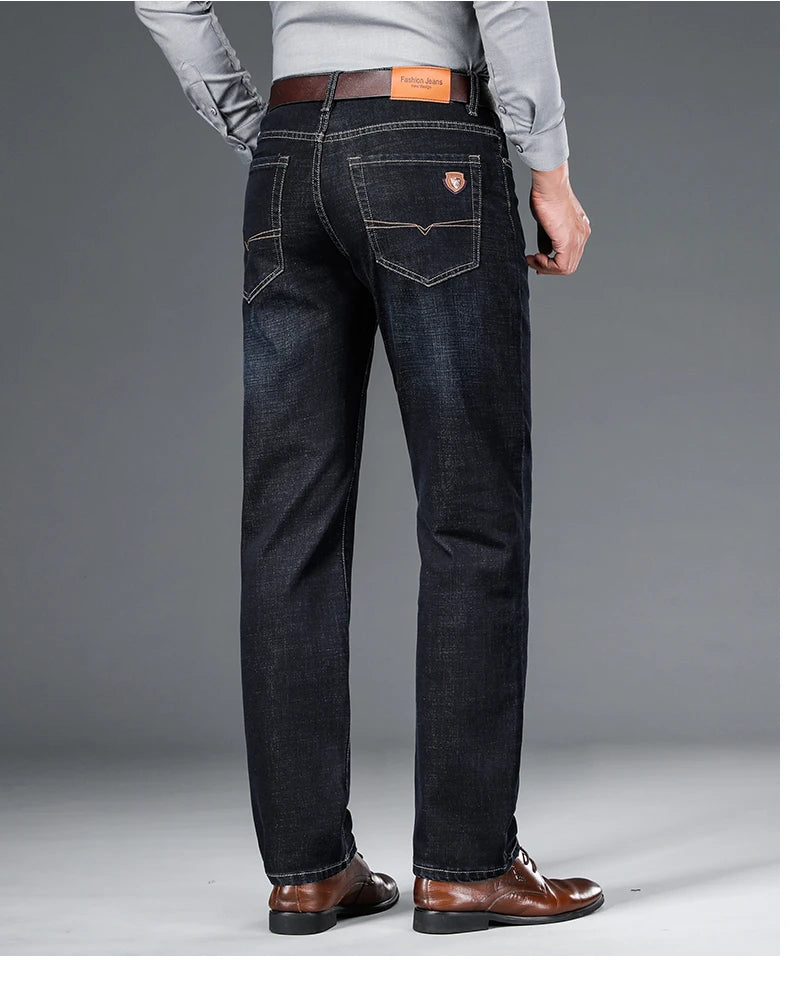 Shan Bao Classic Straight Stretch Denim Jeans ATHLEXES