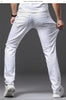 Classic White Slim Fit Stretch Jeans for Men ATHLEXES