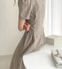 Chic Vintage Cotton Linen A-Line Dress ATHLEXES