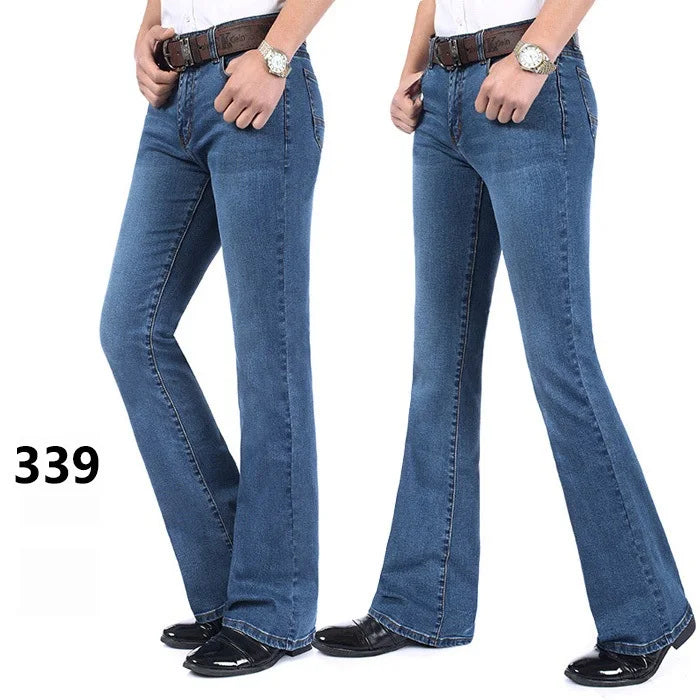 Elite Comfort Menâ??s Mid Waist Boot Cut Jeans ATHLEXES
