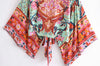 Happie Queens Boho Floral Kimono Bikini Cover-up ATHLEXES