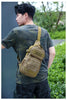 Tactical Sling Shoulder Bags Waterproof Night Reflective Strip Pack EDC Molle Chest Bag 10L Capacity Black ATHLEXES