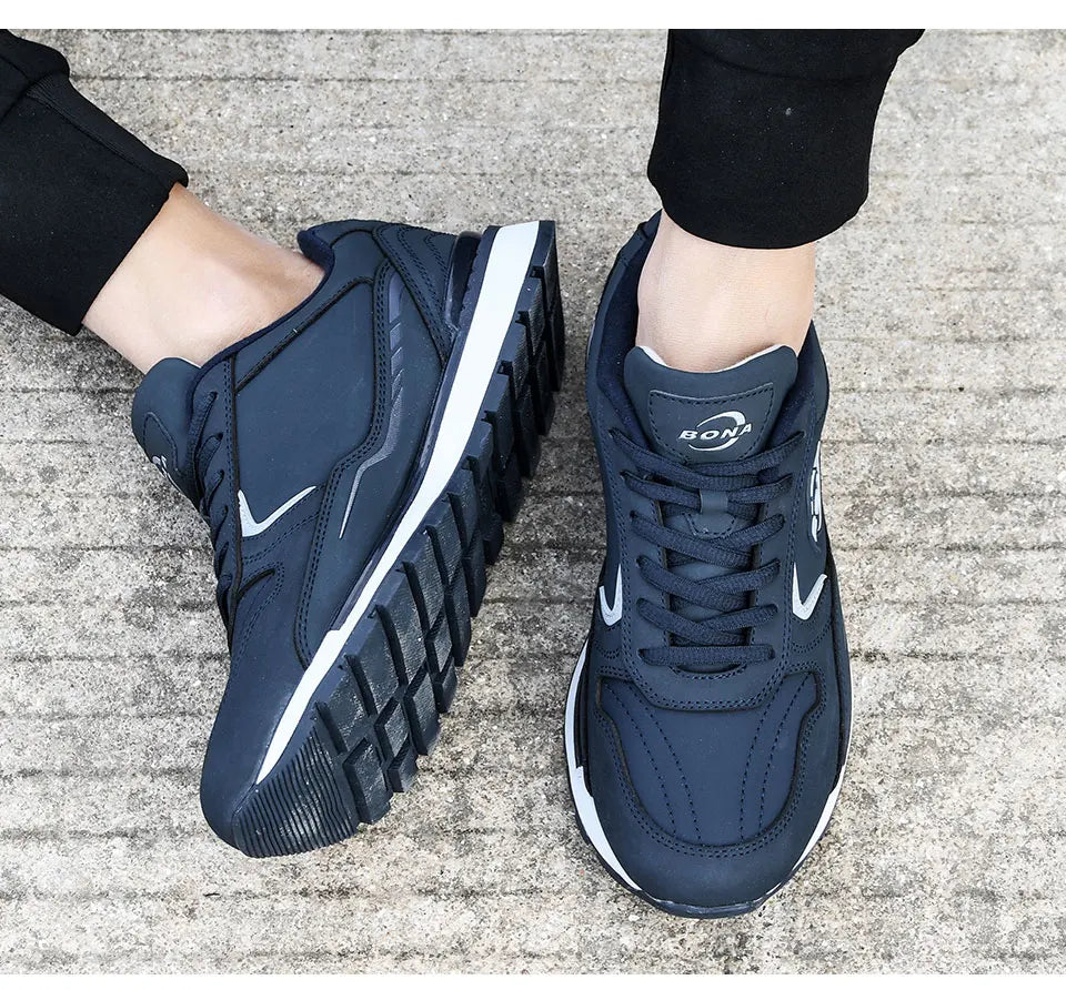 BONA Nubuck Leather Casual Sneakers for Men ATHLEXES