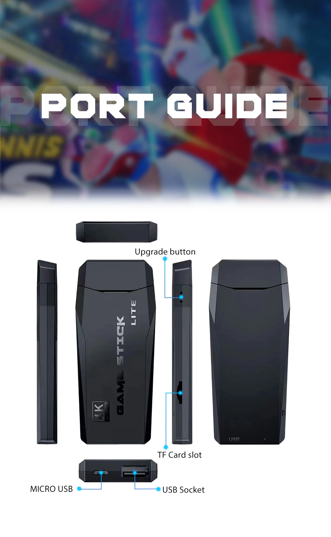 M8 Classic 4K Portable Gaming Console ATHLEXES