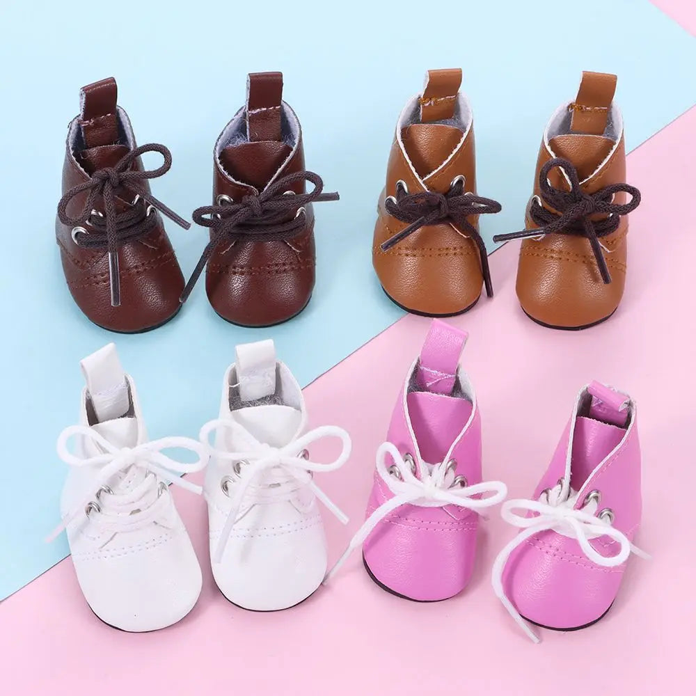 Mini Doll Boot Shoes for 20cm Plush Dolls - Stylish 5-5.5cm Accessories ATHLEXES