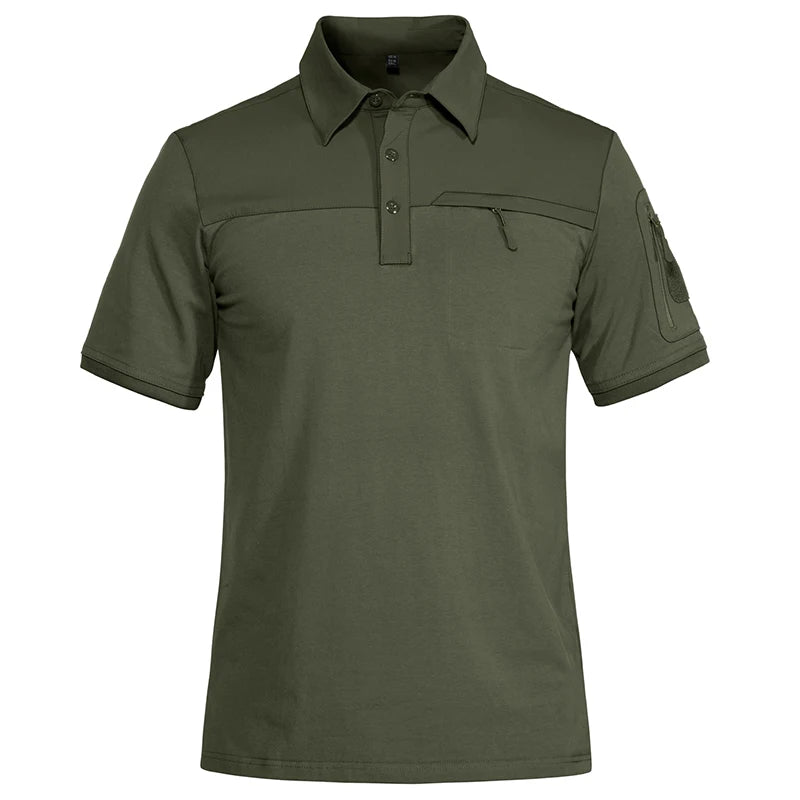 TACVASEN Men's Outdoor Polo Shirt with 2 Zipper Pockets ATHLEXES