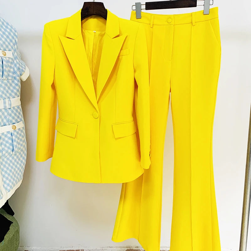 ChicRunway Women's Blazer and Flare Pants Set ATHLEXES