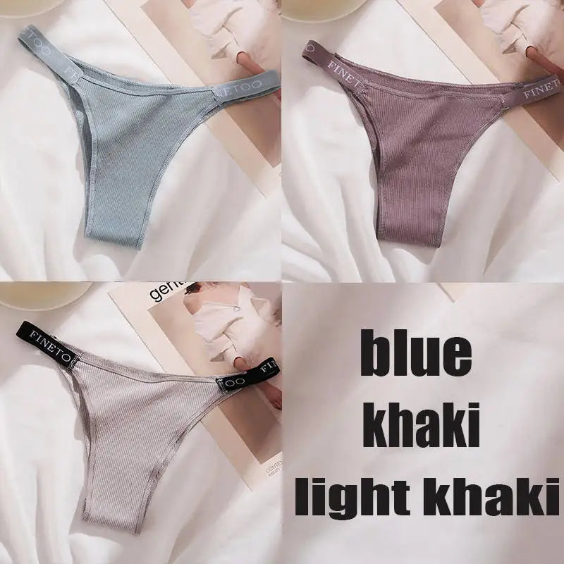 3PCS/Set Cotton Panties Briefs Women Underpants Sexy Lingerie ATHLEXES