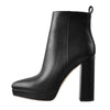 Onlymaker Women’s Chic Black Matte Ankle Boots with 12CM Heel ATHLEXES