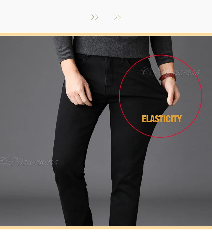 SleekFit Men's Black Slim Jeans ATHLEXES