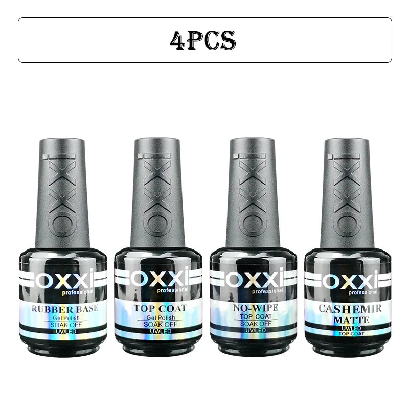 OXXI No Wipe Gel Polish Base and Top Coat Kit ATHLEXES
