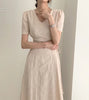 Chic Vintage Cotton Linen A-Line Dress ATHLEXES