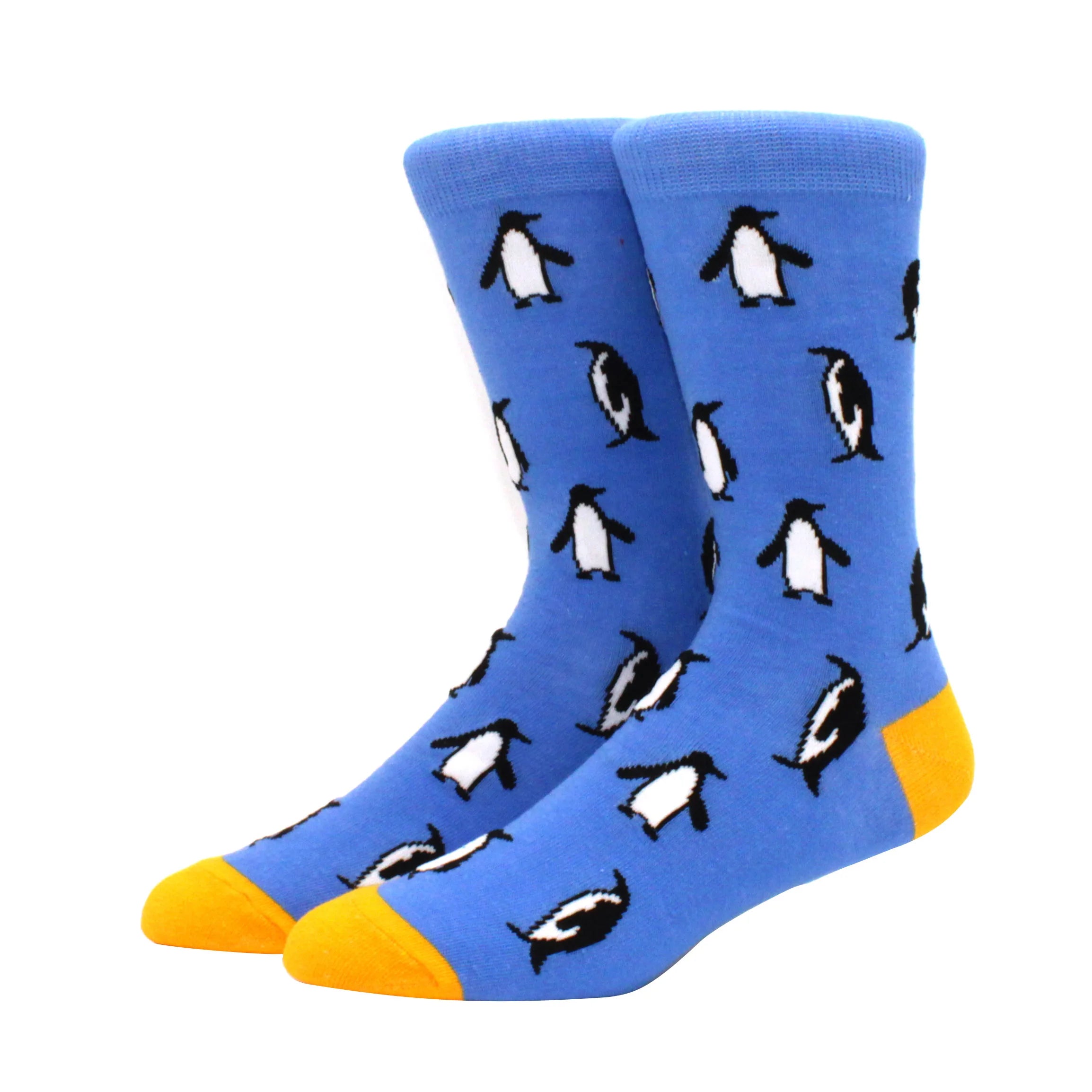2024 Hiphop Funny Animal Dress Socks for Men - Flamingo & Penguin ATHLEXES