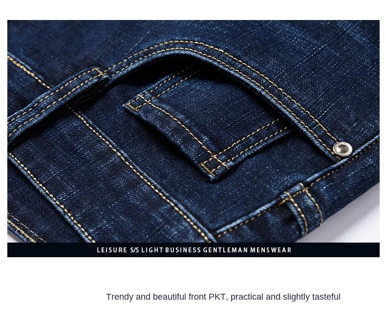Shan Bao Classic Straight Stretch Denim Jeans ATHLEXES