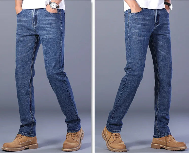 Blue Comfort Stretch Jeans for Men ATHLEXES