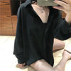 Zadily 2023 Spring Oversized Chic White Button-Up Blouse ATHLEXES