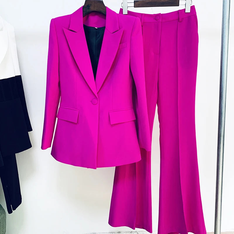 ChicRunway Women's Blazer and Flare Pants Set ATHLEXES