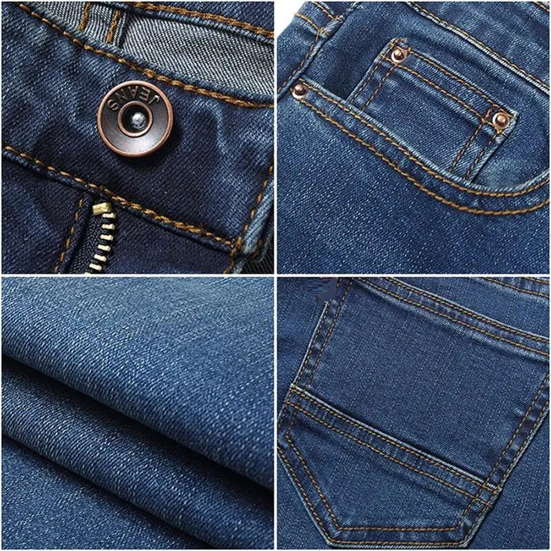 Elite Comfort Menâ??s Mid Waist Boot Cut Jeans ATHLEXES