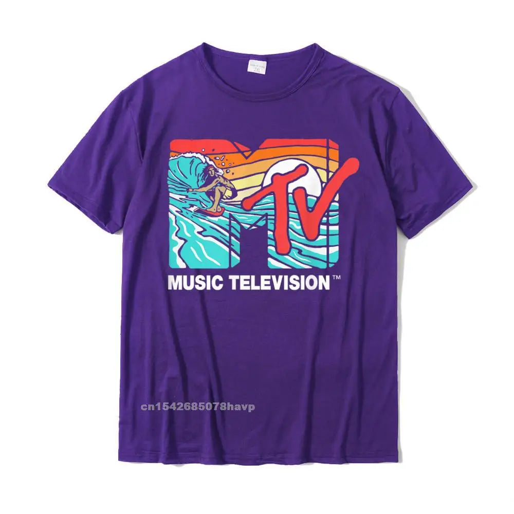 Mademark X MTV Surfer Logo Retro Graphic T-Shirt - Catch A Wave ATHLEXES