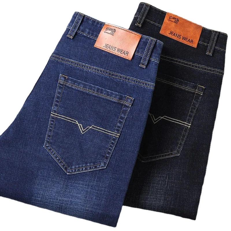 Vintage Sandwashed Cotton Denim Straight Jeans ATHLEXES