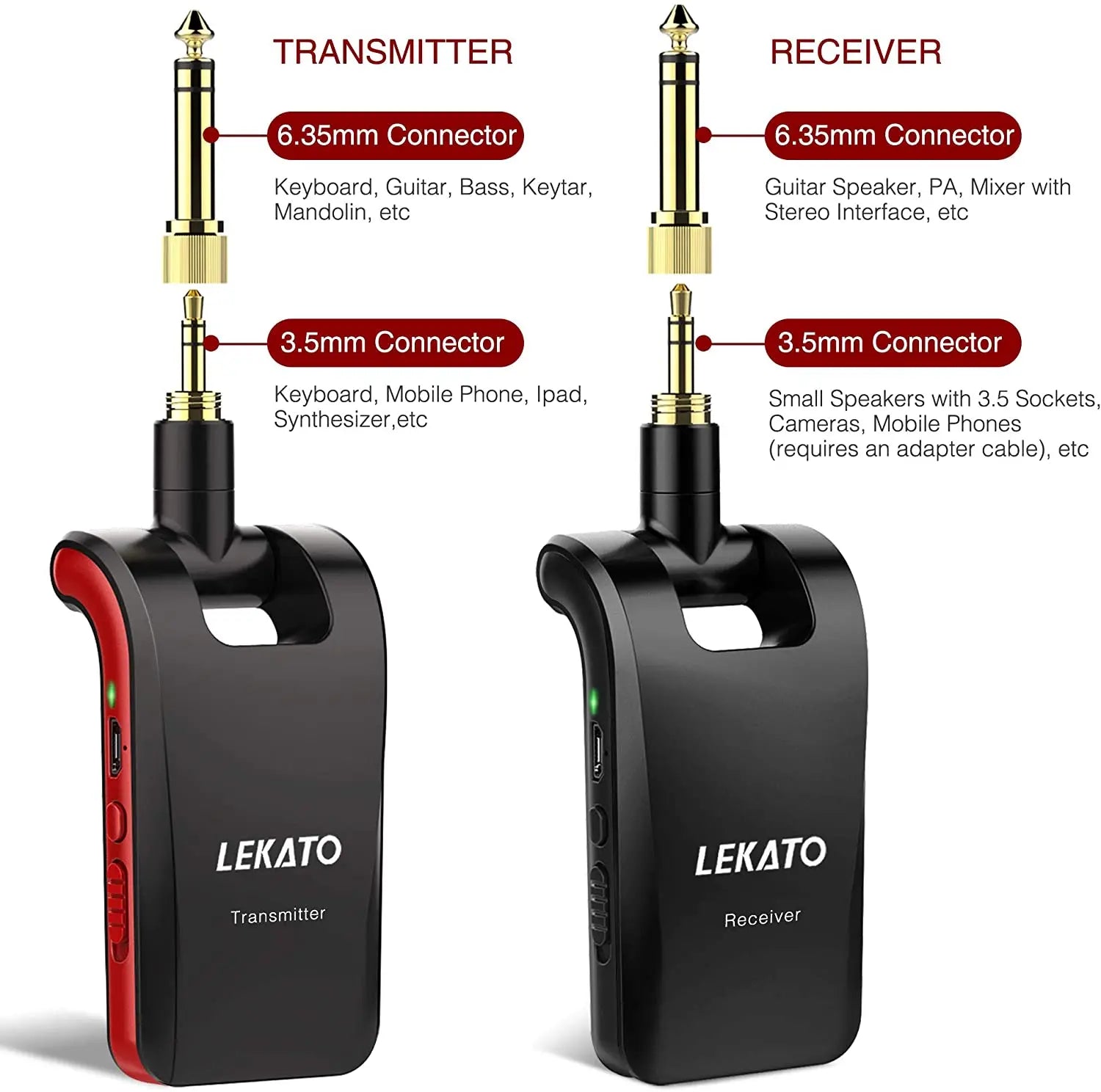 LEKATO WS-60 Wireless Guitar System ATHLEXES