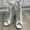 Hollow Mesh Peep Toe Stilettos: Summer High Heel Fashion ATHLEXES