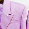 Satin Luxe Double Breasted Blazer and Mini Skirt Set ATHLEXES