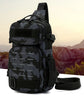 Tactical Sling Shoulder Bags Waterproof Night Reflective Strip Pack EDC Molle Chest Bag 10L Capacity Black ATHLEXES
